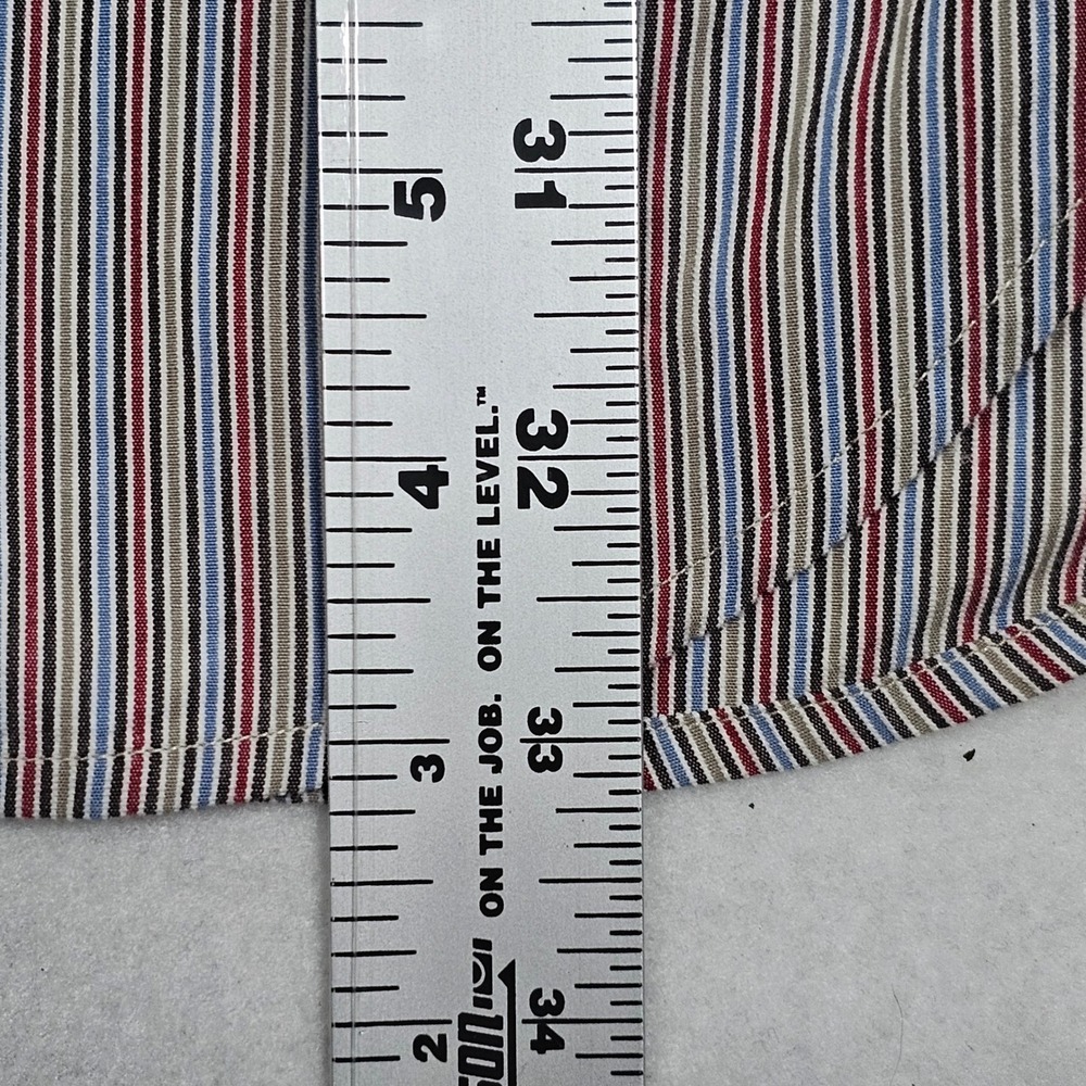 Austin Reed London Mens Large Multi Color Striped 100s 2-Ply Cotton Button Down - Picture 3 of 12